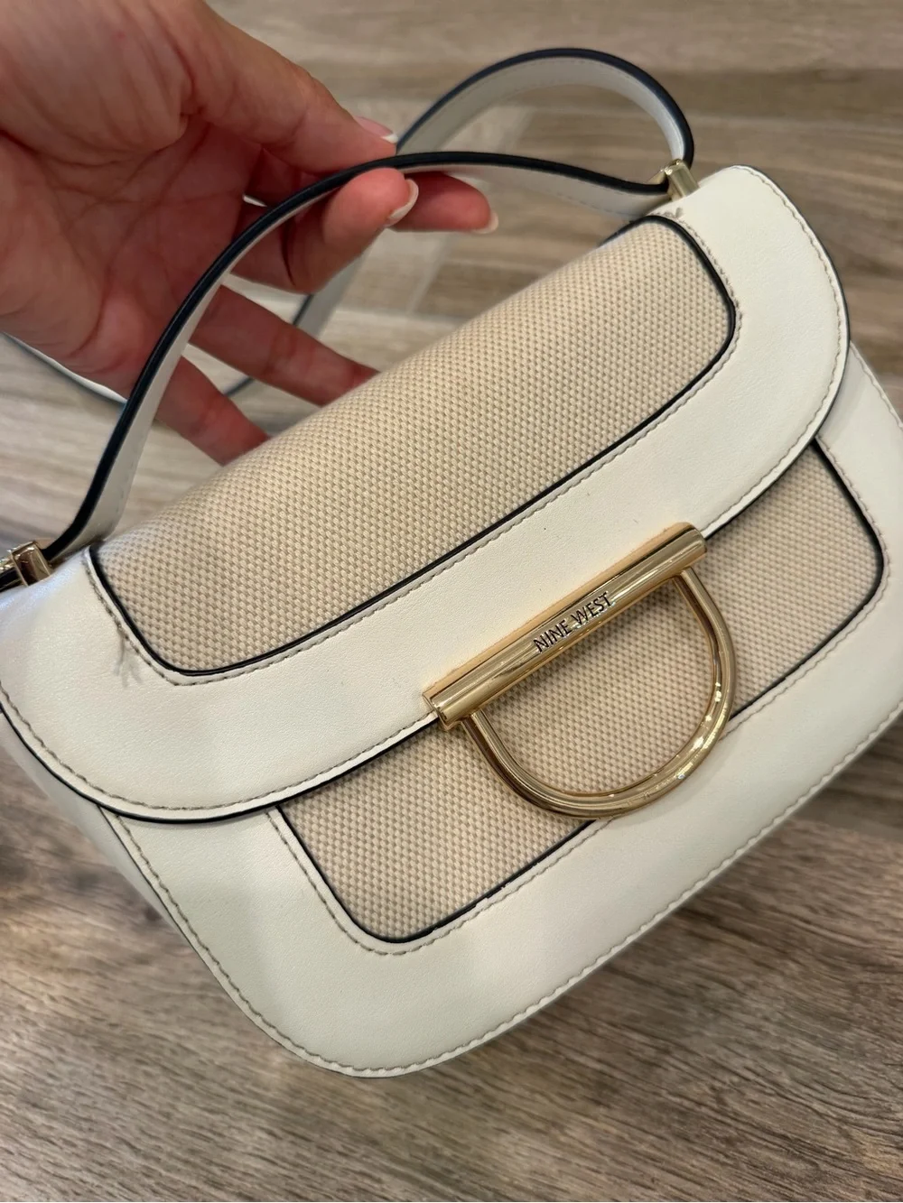 Nine West white crossbody bag